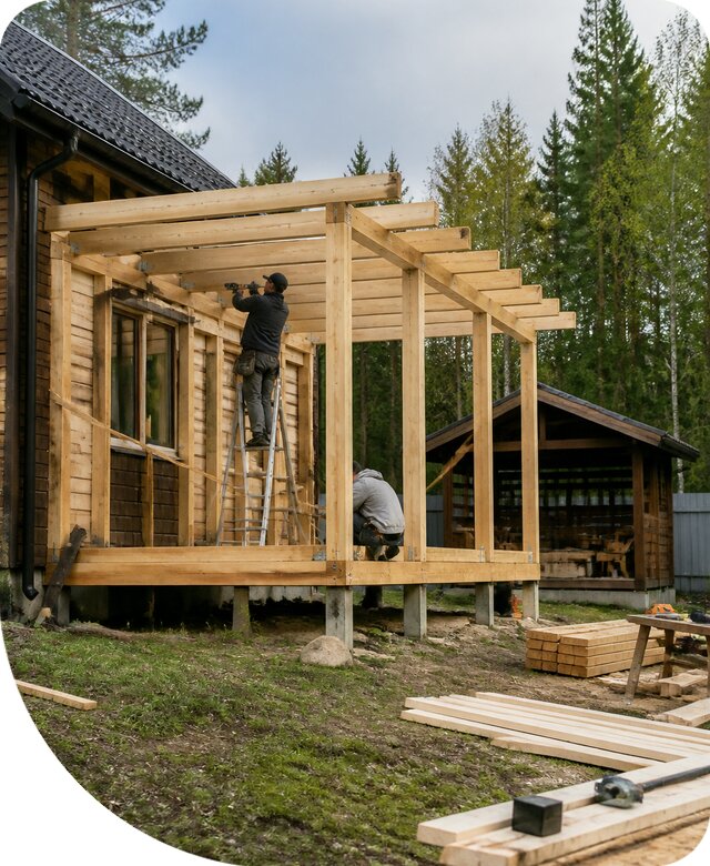 Строительство пристроек и построек на участке в Озёрске