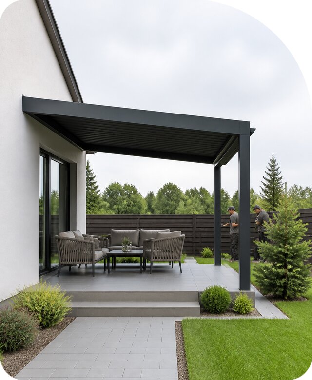 Навес для веранды в Озёрске по цене от 35497 р. | РадиДОМА-Озр